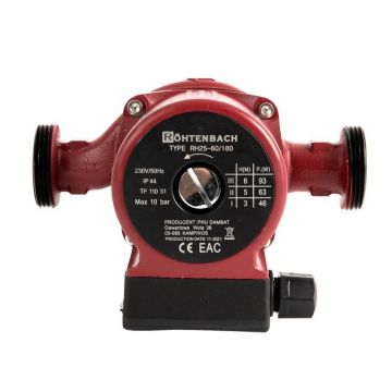 Pompa recirculare apa calda IBO Rohtenbach RH 25-60/180, debit 55 l/min, putere 93W