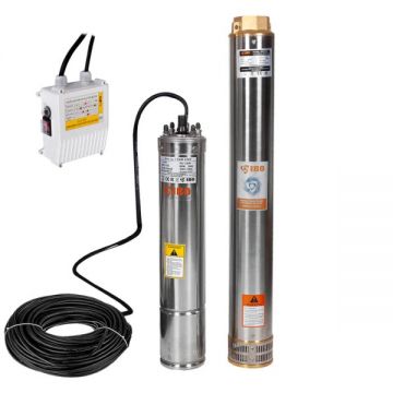 Pompa Submersibila Rezistenta la Nisip, IBO 4SDM 7/12, 1500 W, 230V, 180 l/min, H Refulare 76 m + 20 m cablu