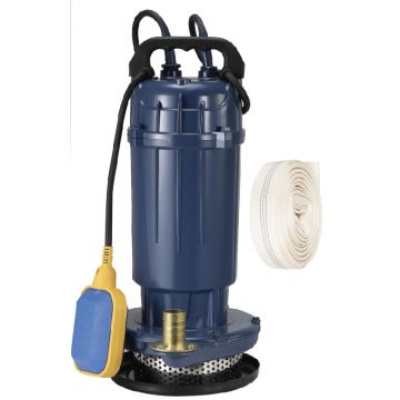 Pompa apa submersibila cu plutitor apa curata/apa de rau/ fantana FUERTE® QDX-35-1.5KW, 8000 l/h debit maxim, inaltime refulare 35m, Adancime 35m si furtun 1 toli 20m - Pachet