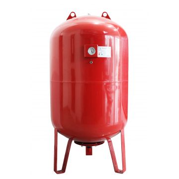 Vas expansiune termic Fornello 300 litri, vertical, cu picioare si manometru, culoare rosu, presiune maxima 10 bar, membrana EPDM