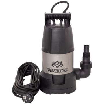 Pompa submersibila din plastic Wasserkonig SPEC9208, particule max. 5 mm, putere 750 W, debit 12500 l/h, H refulare 8.5 m, carcasa motor inox, senzori electronici de nivel