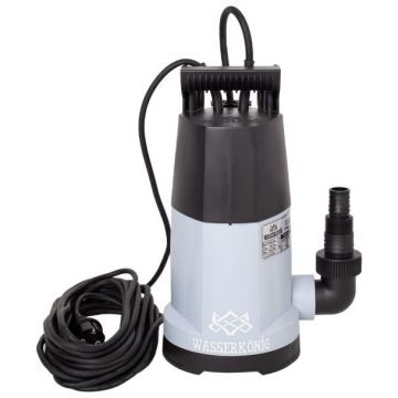 Pompa submersibila din plastic Wasserkonig SPMC8117, particule max. 5 mm, putere 400 W, debit 7000 l/h, inaltime refulare 7.5 m, flotor electromecanic