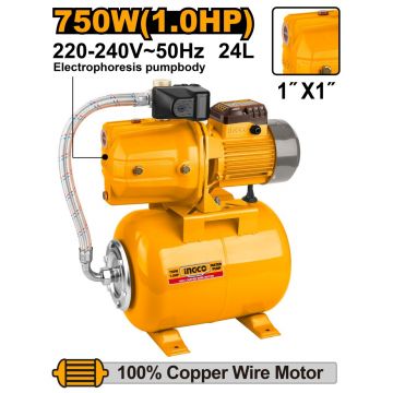 Hidrofor INGCO cu Vas 24L 750W INGCO JPT07508