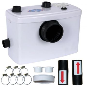 Pompa Evacuare Apa Menajera Demisol, Subsol, cu Tocator, Pompa WC, IBO SANIBO 1, 600 W, 120 l/min, H Refulare 7 m, apa 90 gr