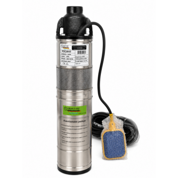 Pompa submersibila pt.apa, cu plutitor, Craft-Tec Aqua Master, 1500W, 2860RPM, H 160m, Debit max.5 m  ³ h, Cablu 20m, Inox
